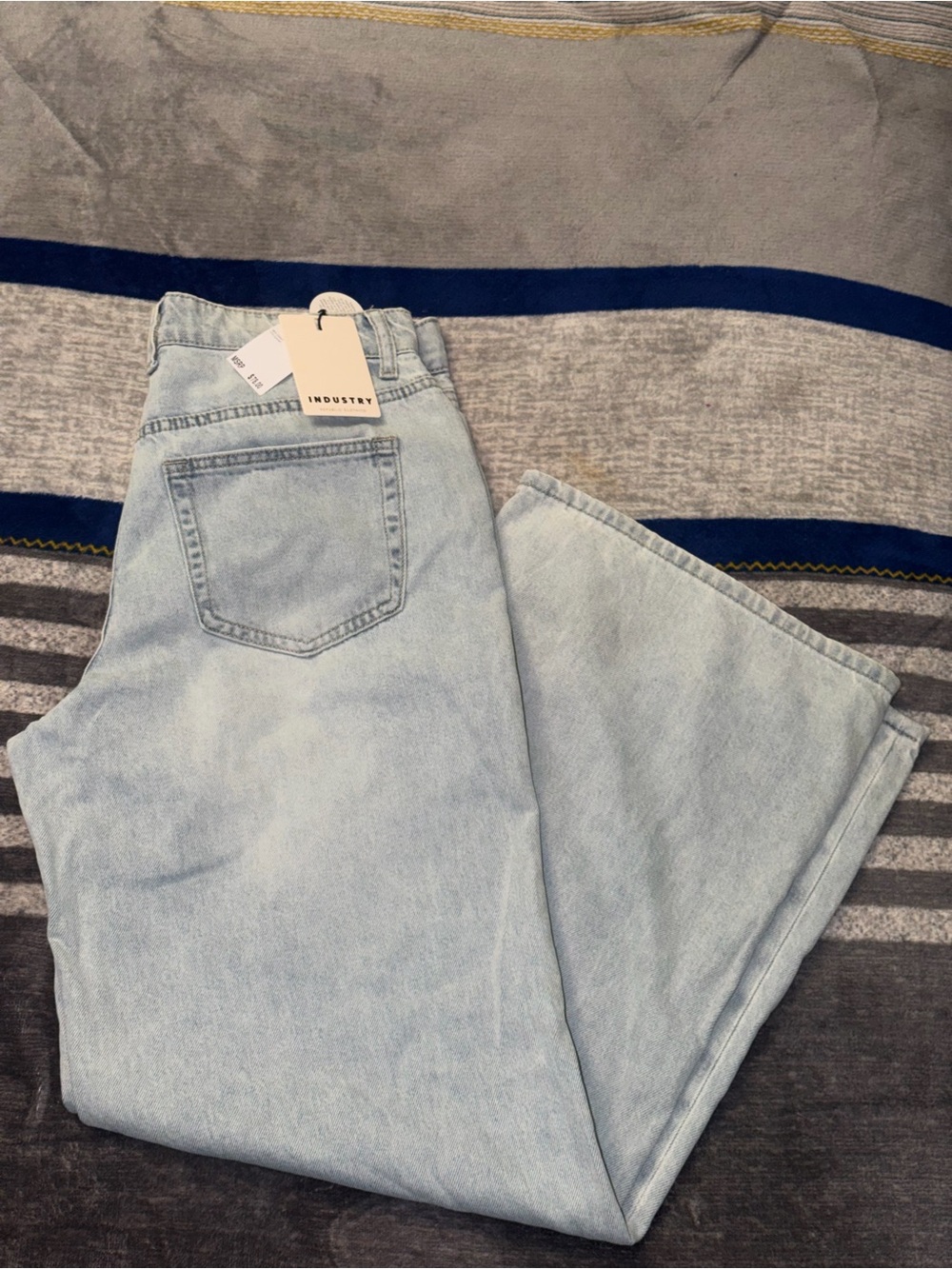 Light Wash High-Rise Wide Leg Jeans - Industry